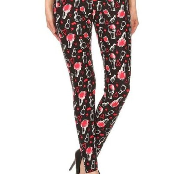 TCLC BLACK & Red Full Length Leggings Size 12 NWT - Picture 3 of 3